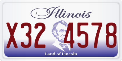 IL license plate X324578
