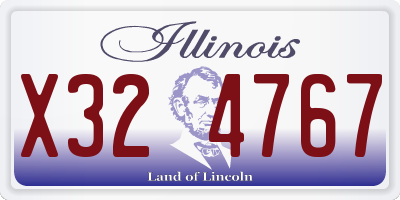 IL license plate X324767