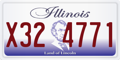 IL license plate X324771
