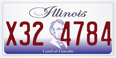 IL license plate X324784