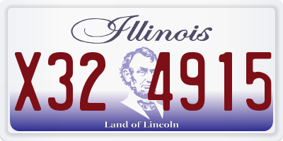 IL license plate X324915