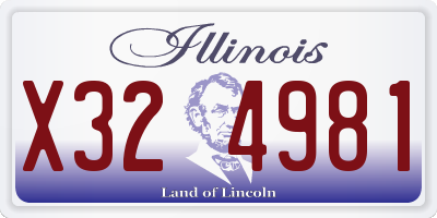IL license plate X324981