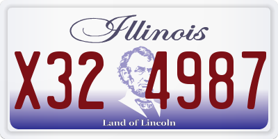 IL license plate X324987