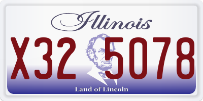 IL license plate X325078