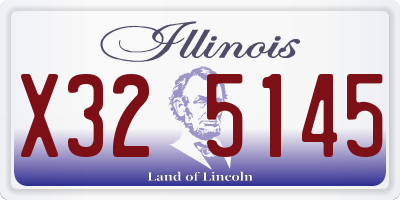 IL license plate X325145
