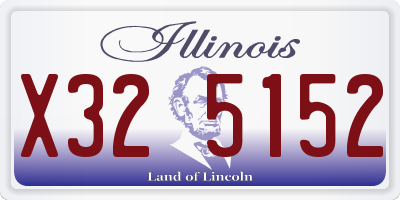 IL license plate X325152