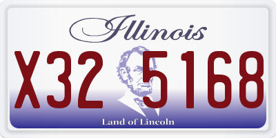 IL license plate X325168