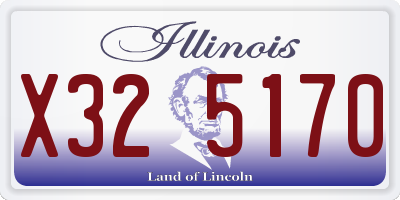 IL license plate X325170