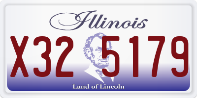 IL license plate X325179