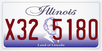 IL license plate X325180