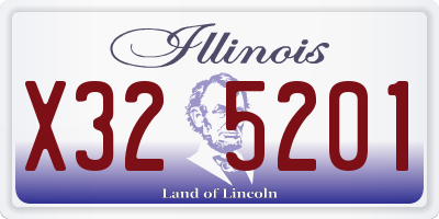 IL license plate X325201