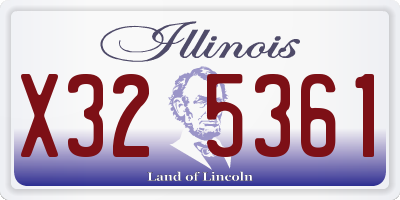 IL license plate X325361