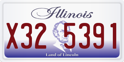 IL license plate X325391