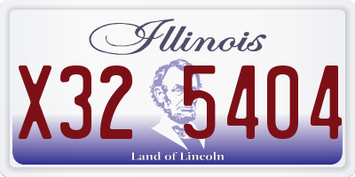 IL license plate X325404