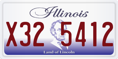 IL license plate X325412