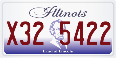 IL license plate X325422