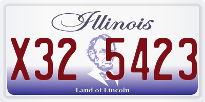 IL license plate X325423