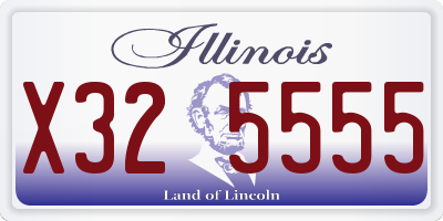 IL license plate X325555