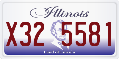 IL license plate X325581