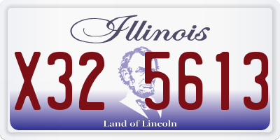 IL license plate X325613
