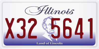 IL license plate X325641