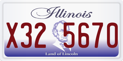 IL license plate X325670