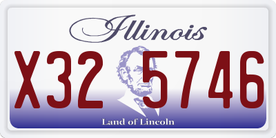 IL license plate X325746