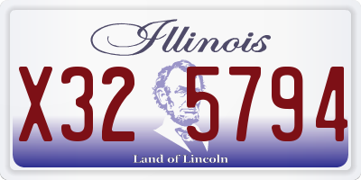 IL license plate X325794