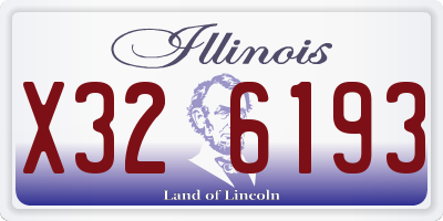 IL license plate X326193