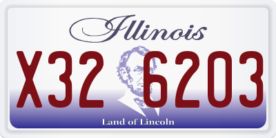 IL license plate X326203