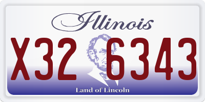 IL license plate X326343
