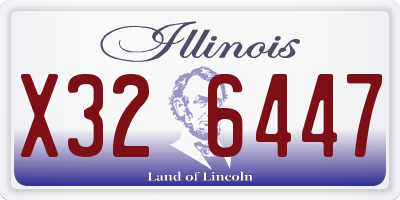 IL license plate X326447