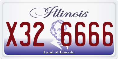 IL license plate X326666