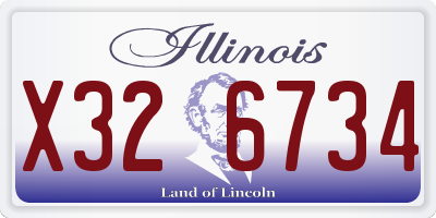 IL license plate X326734