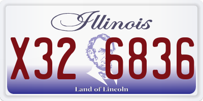 IL license plate X326836