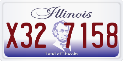 IL license plate X327158