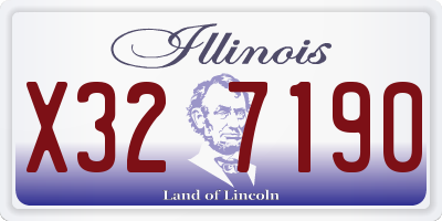 IL license plate X327190