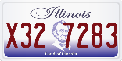 IL license plate X327283