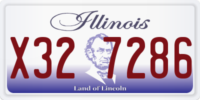 IL license plate X327286