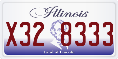 IL license plate X328333