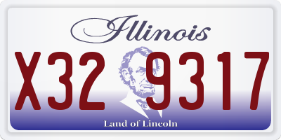 IL license plate X329317