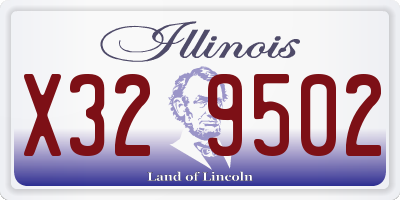IL license plate X329502