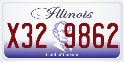 IL license plate X329862