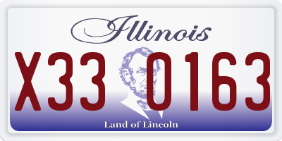 IL license plate X330163