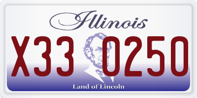 IL license plate X330250