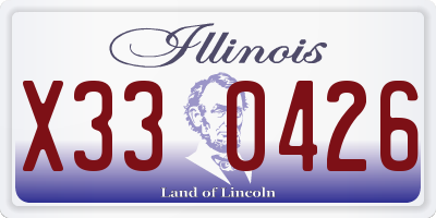 IL license plate X330426