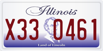 IL license plate X330461