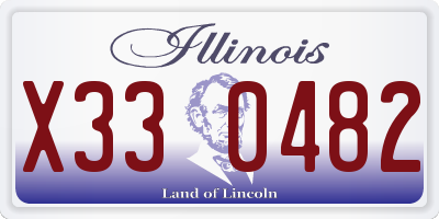 IL license plate X330482