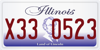 IL license plate X330523