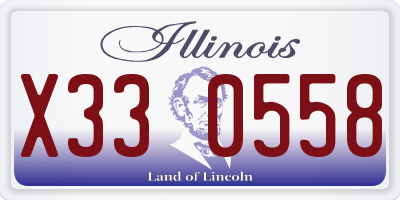 IL license plate X330558